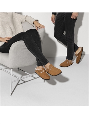 Boston Shearling LEVE sandal Mink Birkenstock 